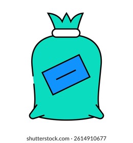 seeds bag line icon vector. seeds bag sign. isolated symbol illustration