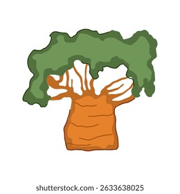 seeds baobab tree cartoon. oil vitamin, fiber antioxidant, superfood nutrients seeds baobab tree sign. isolated symbol vector illustration