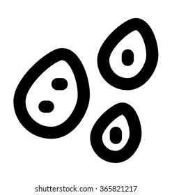 Seeds Bold Line Vector Icon
