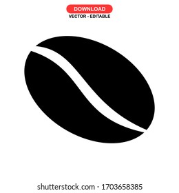 seeds coffee icon or logo isolated sign symbol vector illustration - high quality black style vector icons
