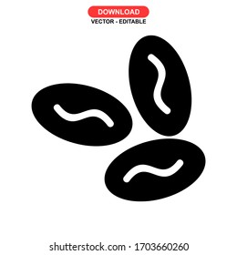 seeds coffee icon or logo isolated sign symbol vector illustration - high quality black style vector icons
