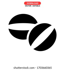 seeds coffee icon or logo isolated sign symbol vector illustration - high quality black style vector icons
