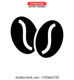 Icono de café o logotipo símbolo de signo aislado Ilustración vectorial de alta calidad Iconos vectoriales de estilo negro
