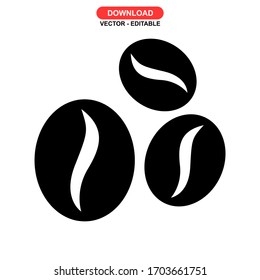 Icono de café o logotipo símbolo de signo aislado Ilustración vectorial de alta calidad Iconos vectoriales de estilo negro
