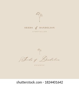 seeds of dandelion. logo, vector, illustration