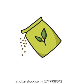 seeds doodle icon, vector illustration