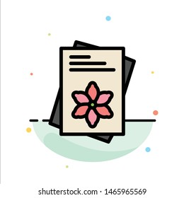 Seeds, File, Flower, Spring Abstract Flat Color Icon Template. Vector Icon Template background