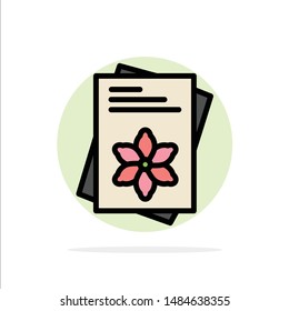 Seeds, File, Flower, Spring Abstract Circle Background Flat color Icon. Vector Icon Template background