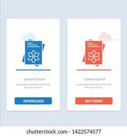 Seeds, File, Flower, Spring  Blue and Red Download and Buy Now web Widget Card Template