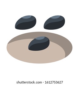 seeds flat vector color icon
