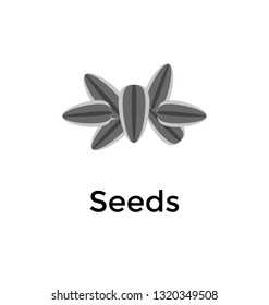 Seeds flat vector icon 