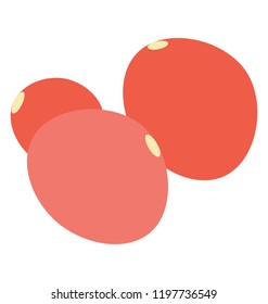 Seeds having red color characterizing pomegranate seeds 