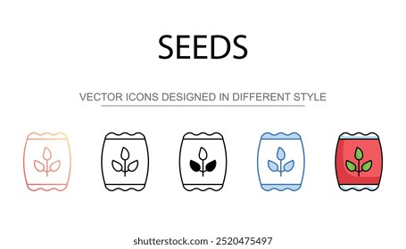 Seeds icon design with white background stock illustration