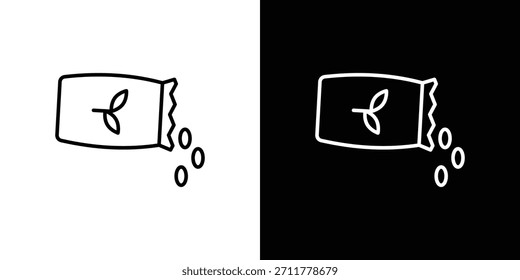 Seeds icon outline. Vector isolated pictogram for web