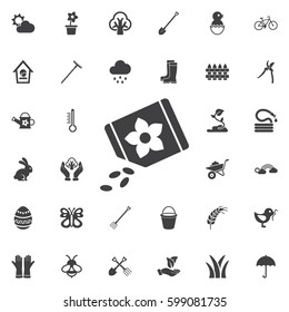 seeds icon. Set of spring icons