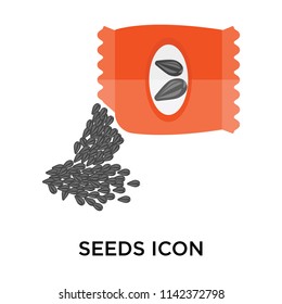 Seeds icon vector isolated on white background for your web and mobile app design, Seeds logo concept