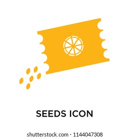 Seeds icon vector isolated on white background for your web and mobile app design, Seeds logo concept