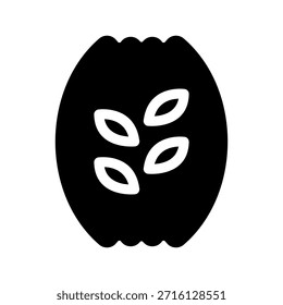 Icono de semillas Ilustración de diseño de símbolo de Vector