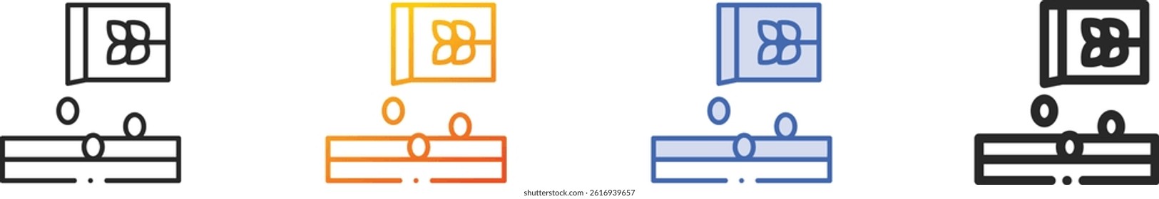 seeds icon.Thin Linear, Gradient, Blue Stroke and bold Style Design Isolated On White Background