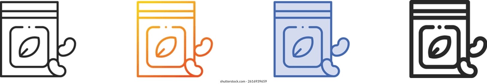seeds icon.Thin Linear, Gradient, Blue Stroke and bold Style Design Isolated On White Background