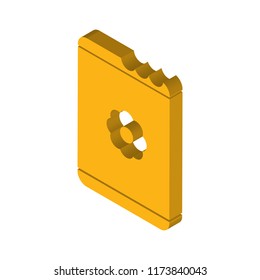 Seeds isometric left top view 3D icon