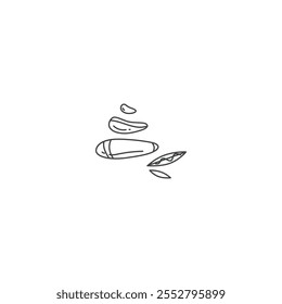 Diseño de Vector plano de arte Seeds Line