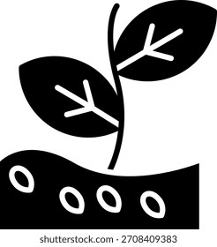 Design de ícone de vetor de linha de sementes