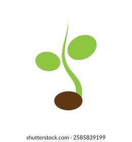 seeds logo icon illustration flat