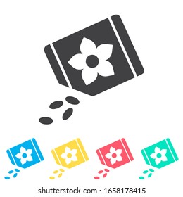 Seeds multi color icon set. Simple glyph, flat vector of spring icons for ui and ux, website or mobile application