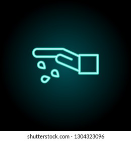 Seeds outline icon. Elements of Ecology in neon style icons. Simple icon for websites, web design, mobile app, info graphics