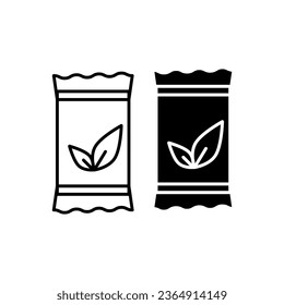 Seeds pack icon. seeds pack outline and filled vector sign.Farming symbol flat illustration on white background..eps