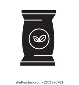 Señal del paquete de semillas, Paquete de semillas simple ilustración de icono plano sobre fondo blanco..eps