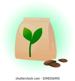 seeds pack vector illustration