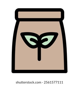 Seeds package symbol - Ecological farming icon.