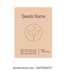 SEEDS PACKAGE TEMPLATE DESIGN VECTOR