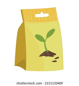 diseño de paquetes de semillas sobre blanco