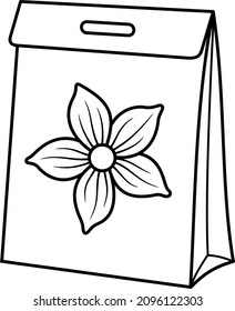 
Semilla de paquetes. Ilustración del contorno del vector.