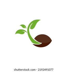 Seeds Plant Logo Template Vector Symbol Stock Vector (Royalty Free ...