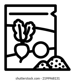 seeds radish line icon vector. seeds radish sign. isolated contour symbol black illustration