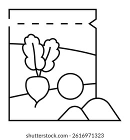 seeds radish line icon vector. seeds radish sign. isolated contour symbol black illustration