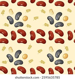 Seeds seamless pattern background. Seeds illustration pattern. Seeds background. Nuts seamless pattern. Perfect for fabrics, textile, wallpaper, and decor. SSTKbackgrounds