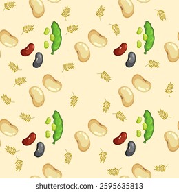 Seeds seamless pattern background. Seeds illustration pattern. Seeds background. Nuts seamless pattern. Perfect for fabrics, textile, wallpaper, and decor. SSTKbackgrounds