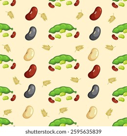 Seeds seamless pattern background. Seeds illustration pattern. Seeds background. Nuts seamless pattern. Perfect for fabrics, textile, wallpaper, and decor. SSTKbackgrounds