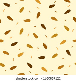 seeds seamless pattern on white background.