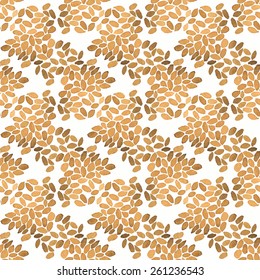 Seeds. Seamless watercolor pattern with cereal on the white background, aquarelle. Vector illustration. Hand-drawn original fruit background. Useful for invitations, scrapbooking, design.