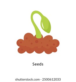 Seeds Vector Flat Icon Design illustration Symbol on White background EPS 10 File 