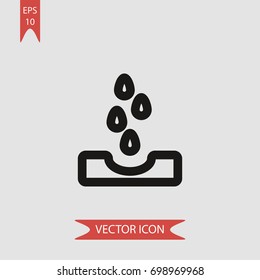 Seeds vector icon, illustration symbol