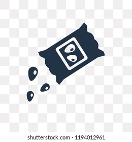 Seeds vector icon isolated on transparent background, Seeds transparency concept can be used web and mobile