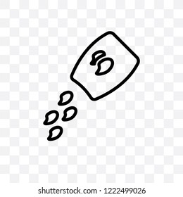 Seeds vector linear icon isolated on transparent background, Seeds transparency concept can be used for web and mobile