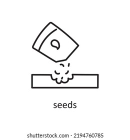 seeds vector Outline Icon Design illustration. Nature Symbol on White background EPS 10 File